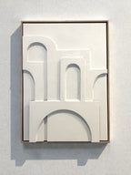 modern neutral plaster wall art