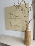 Silent Flow - Textured Plaster Wall Hanging (Japandi)