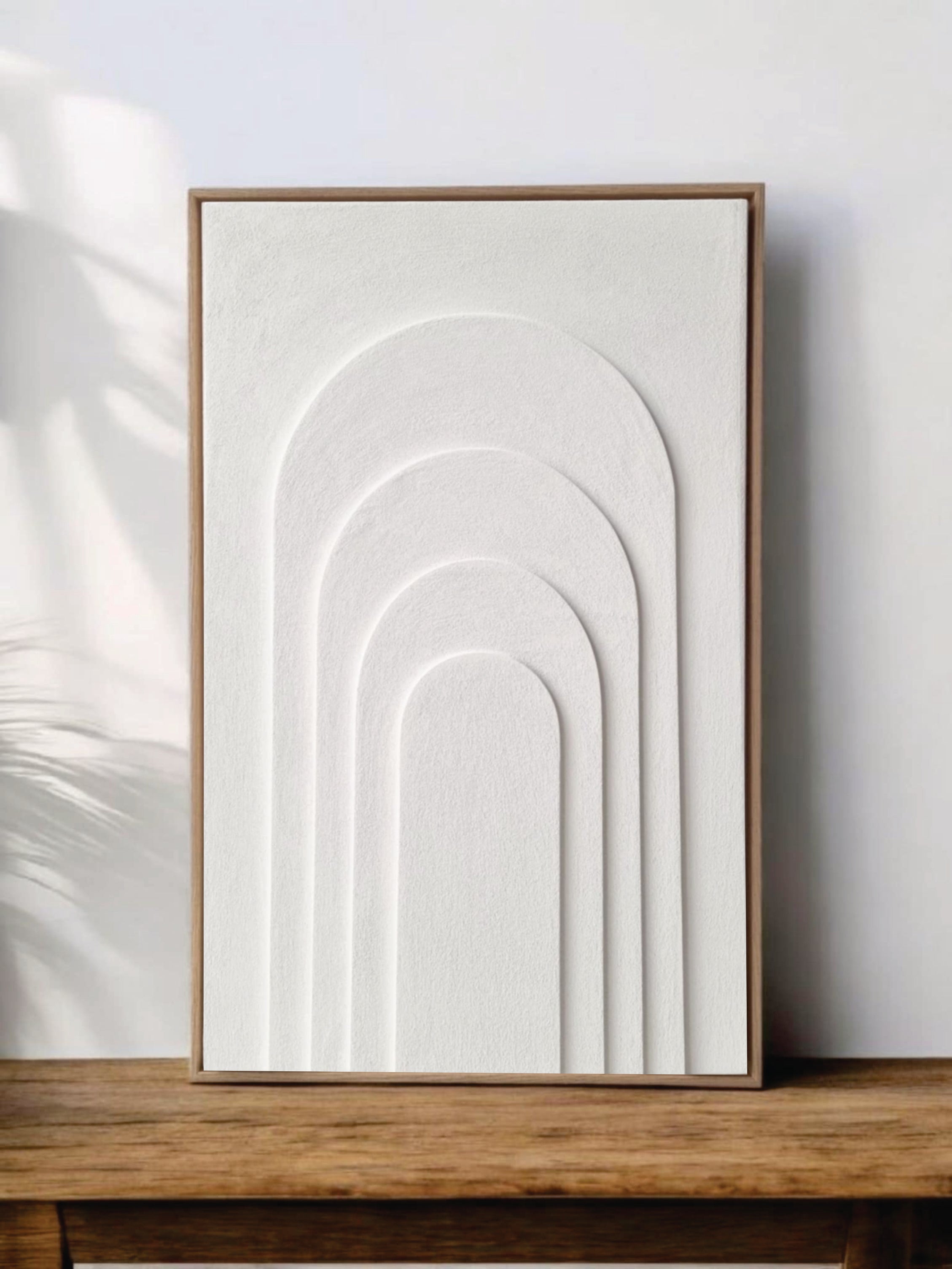Threshold - Modern Japandi plaster wall art – Kanso Atelier