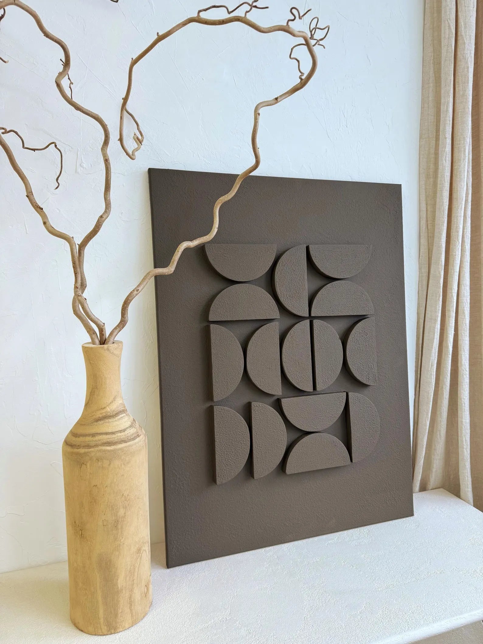 Morning Aroma - Textured wall art - 3D plaster painting - Handmade