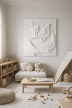 neutral textured wall art