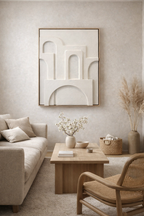 contemporary textured japandi wall art 