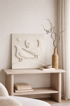 modern neutral plaster wall art