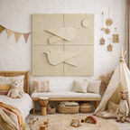 Silent Flow - Textured Plaster Wall Hanging (Japandi)