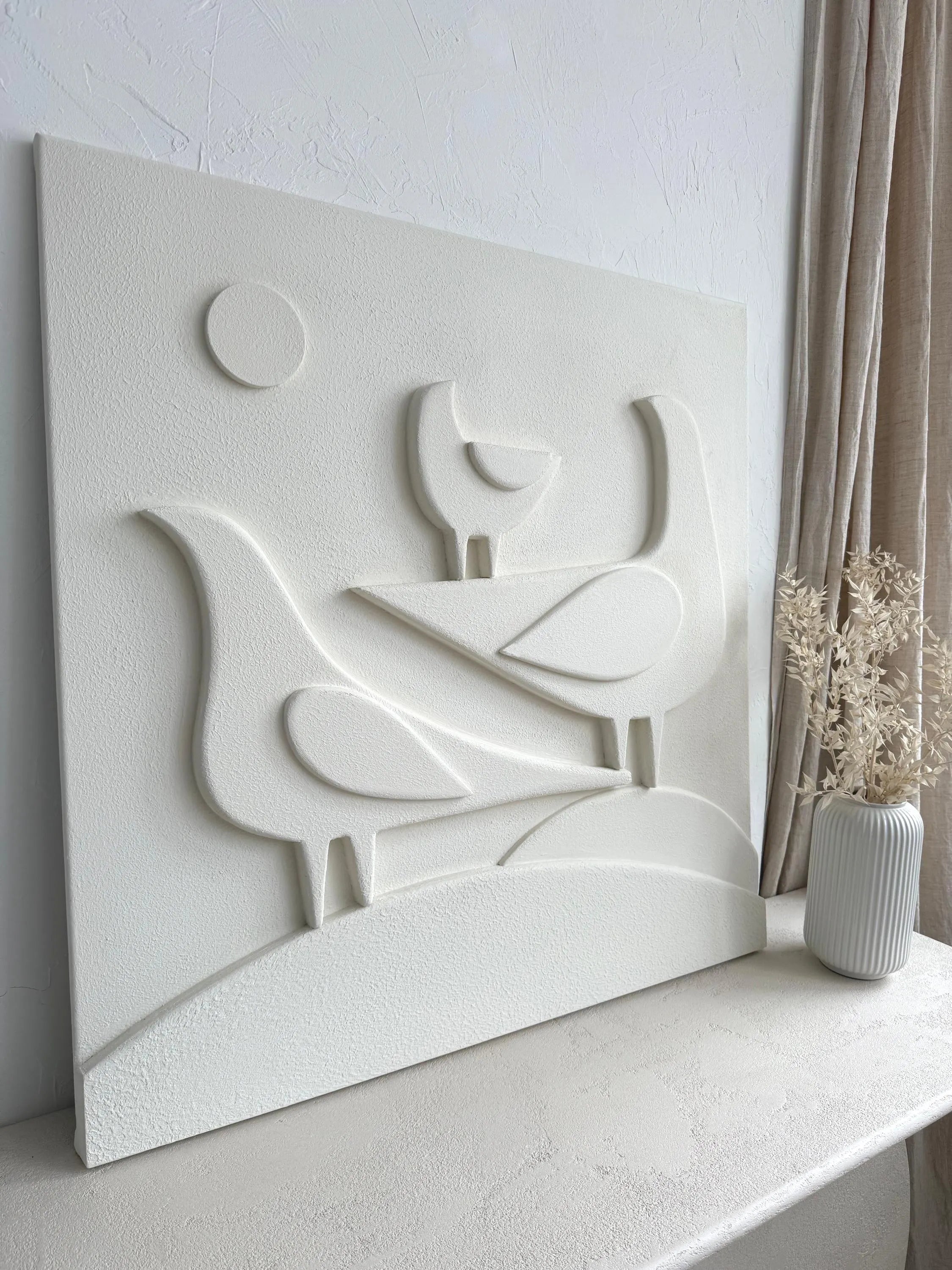 Japandi Plaster Wall Art
