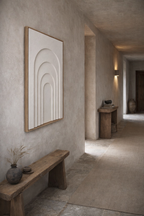 neutral textured wall art
