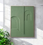 minimalist textured plaster wall art