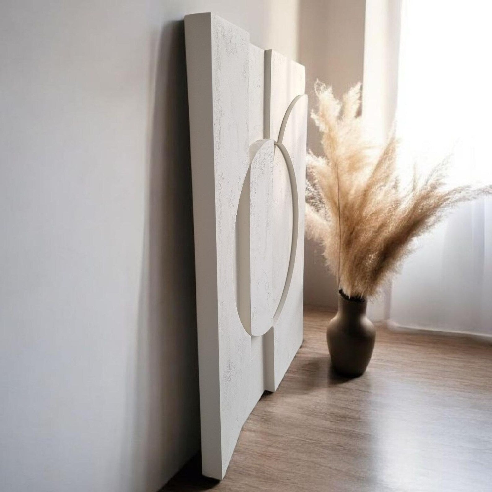 Sunrise - Handmade Textured Plaster Wall Art (Japandi) – Kanso Atelier
