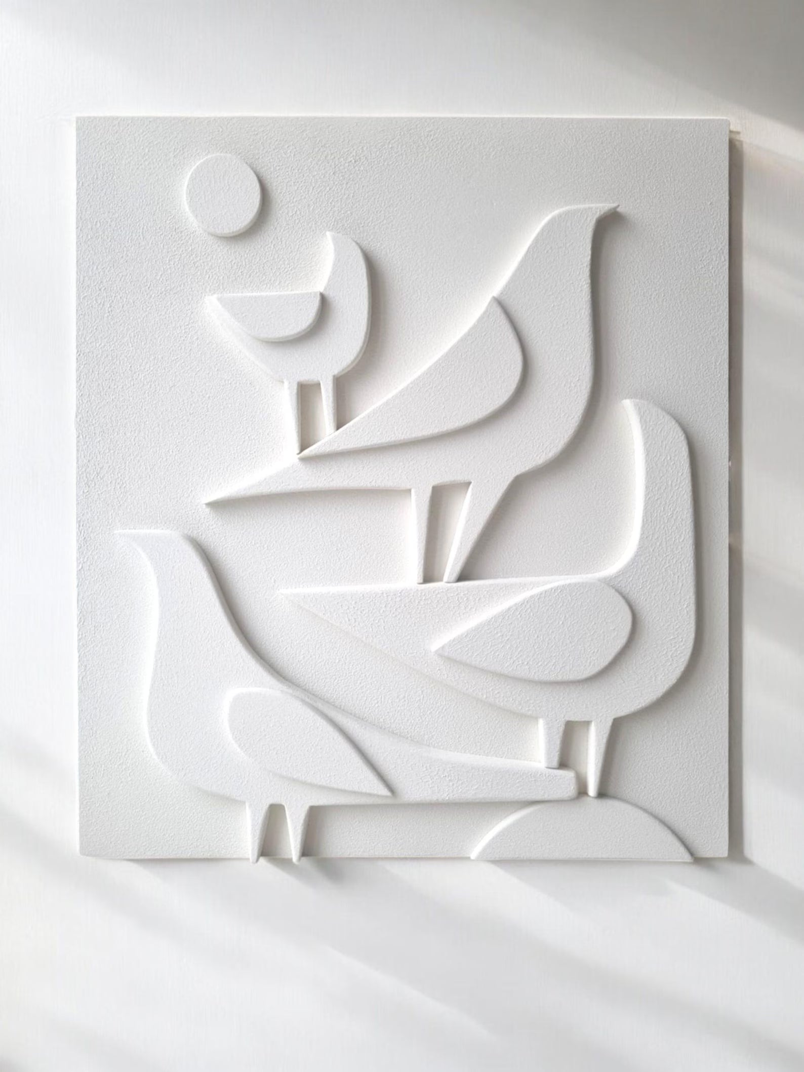 Balance - Handmade Plaster Wall Art - Abstract Relief - Wabi Sabi Wall Decor