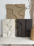 Handmade abstract 3D plaster painting set 