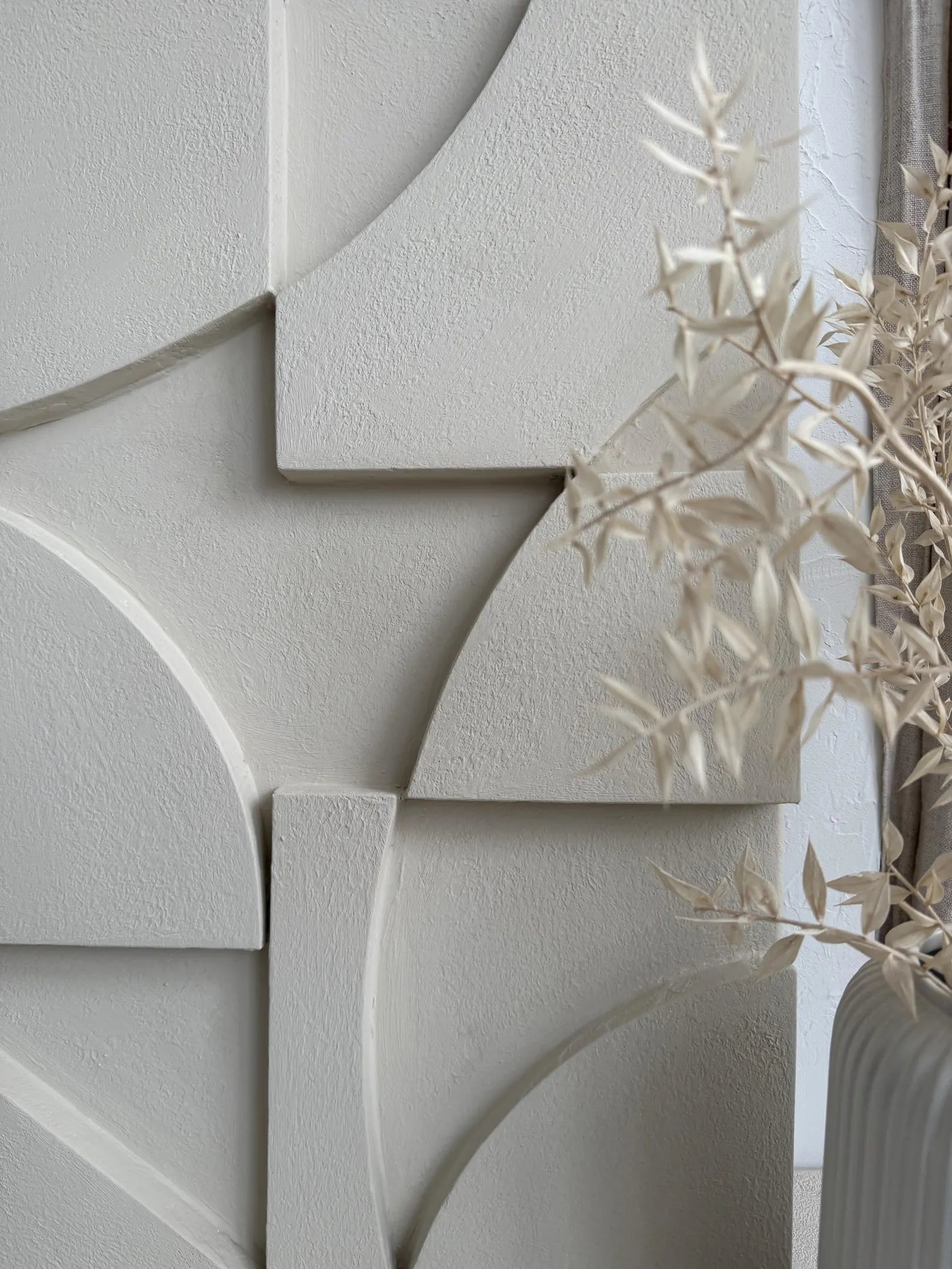 Handmade abstract 3D plaster painting