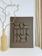 geometric 3d plaster wall art minimalist statement