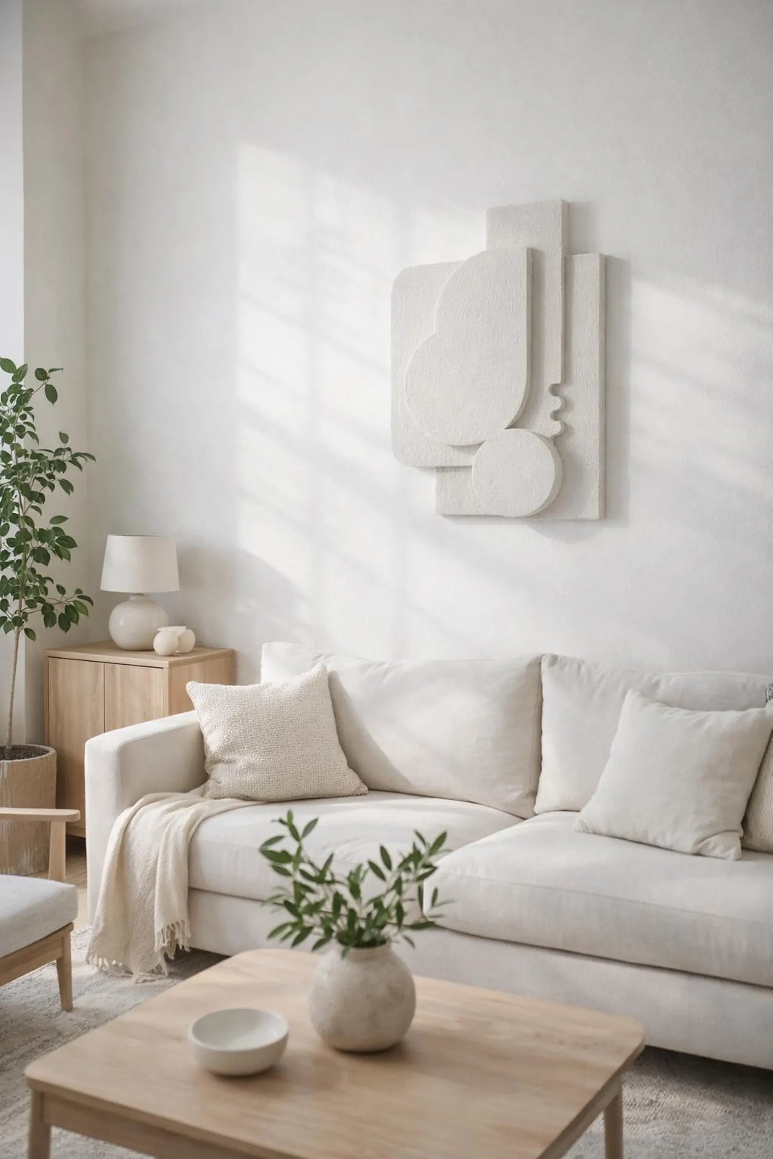 canvas minimalist plaster painting