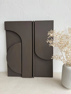 Geometric wall artwork plaster