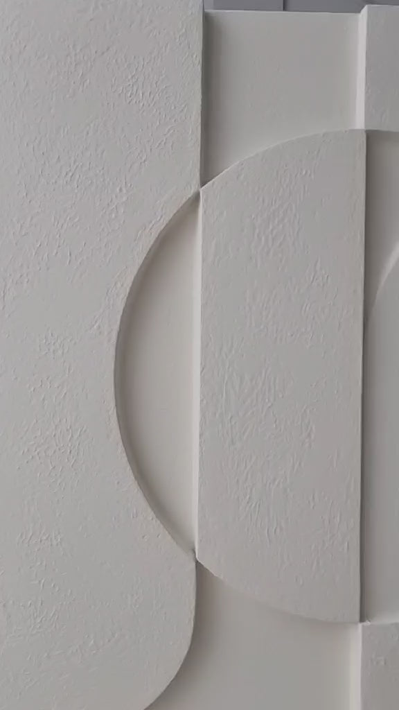 Sunrise - Handmade Textured Plaster Wall Art (Japandi) – Kanso Atelier