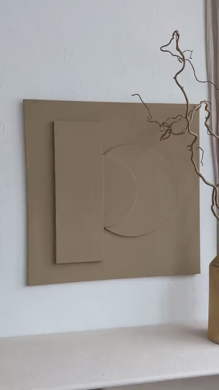 Japandi Plaster Wall Art 