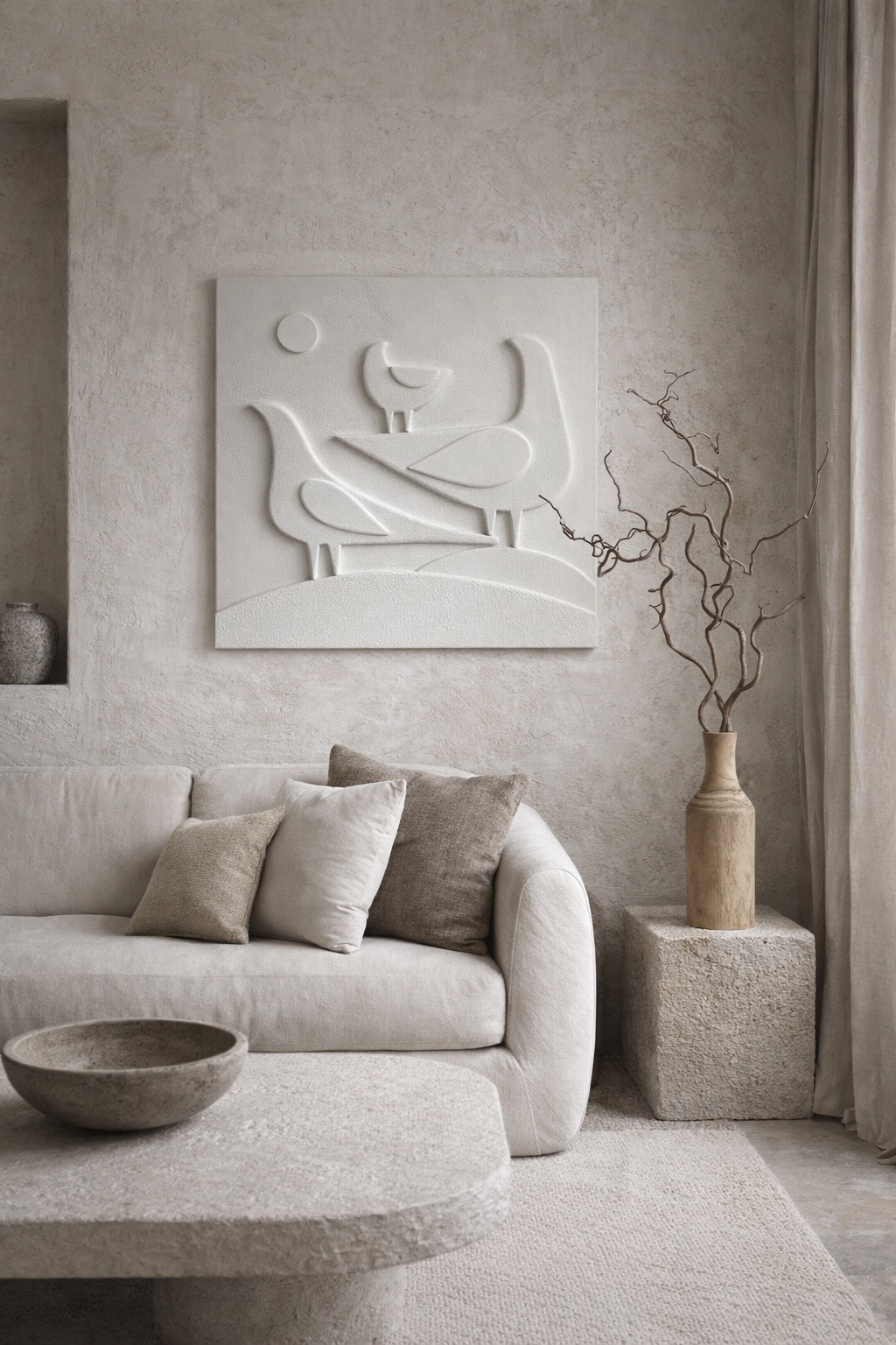 neutral japandi wall art