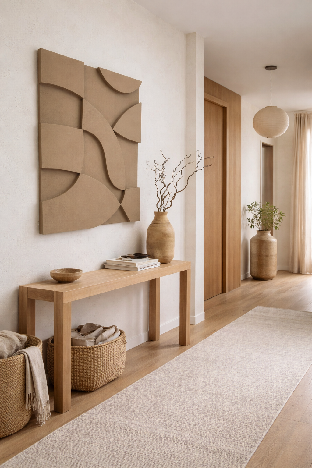 Sand Waves - Textured Handmade Wall Relief (Japandi)