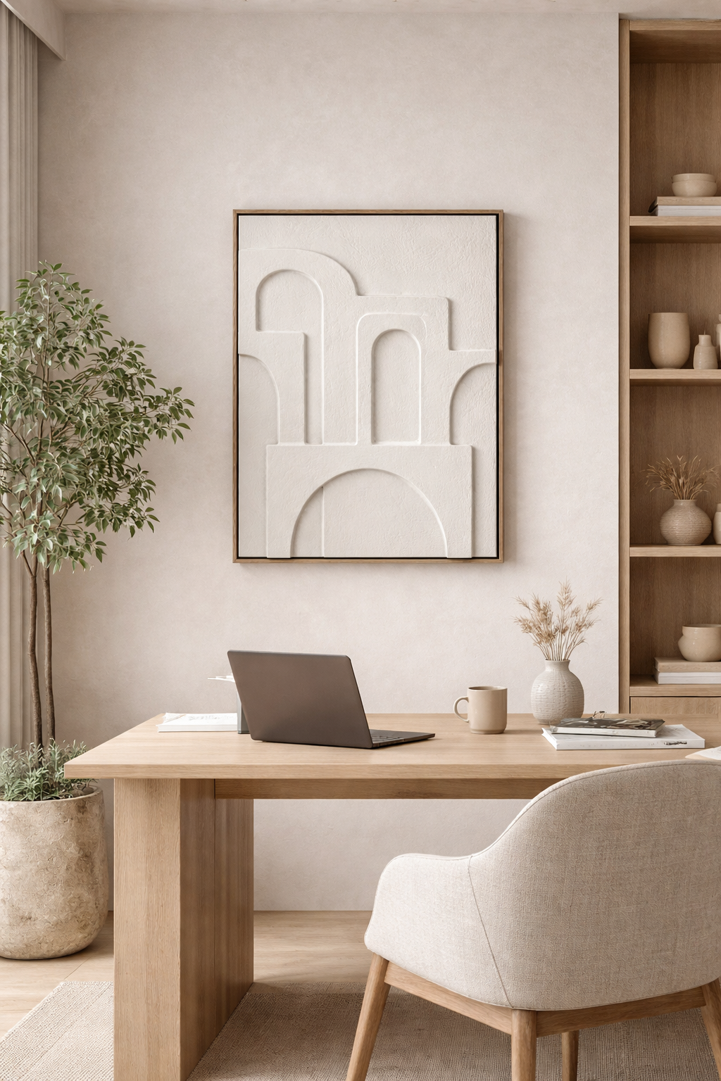 handmade japandi wall art